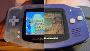A split comparison between two screens--one is very bright and clear, the other is dim.